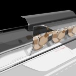  Вагон гиперпетлевого транспорта у перрона Иллюстрация: SpaceX Пассажирская капсула системы Hyperloop рассчитана на сидячие места. Сзади расположены батареи для питания линейного двигателя, спереди — компрессор для создания воздушной подушки и баллоны с воздухом для дыхания пассажиров. 